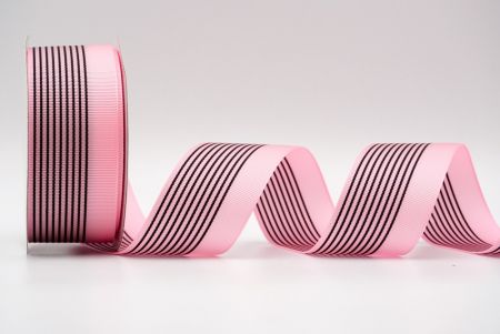 Fita de gorgorão com design linear reto rosa_K1756-150